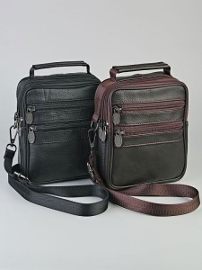 Сумка мужская мини "808#" б/н (нат. кожа)